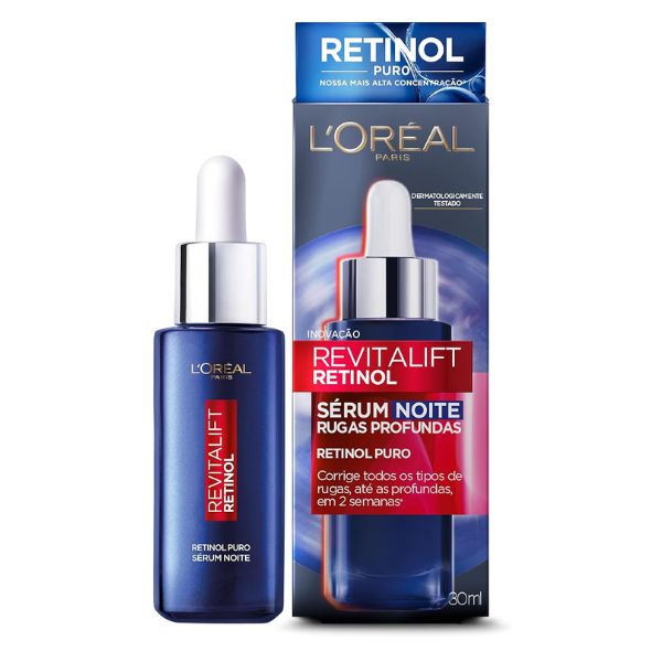 L'Oréal Paris Sérum Retinol Noturno Antirrugas Revitalift, 30ml