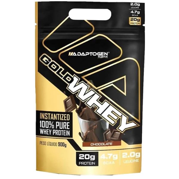 Gold Whey 900g Refil - Adaptogen Sabor Chocolate