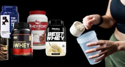 Variedade de whey protein concentrado