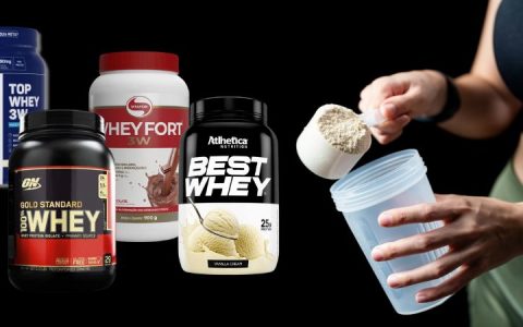 Variedade de whey protein concentrado